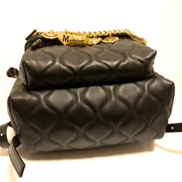 MOSCHINO - Black Leather Hardware Backpack - Picture 4 of 8